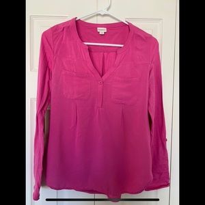 Pink Long Sleeve Blouse